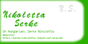 nikoletta serke business card